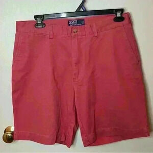 Polo Ralph Lauren‎ Chino Prospect Shorts Men 36 Pink Salmon Red Cotton Casual